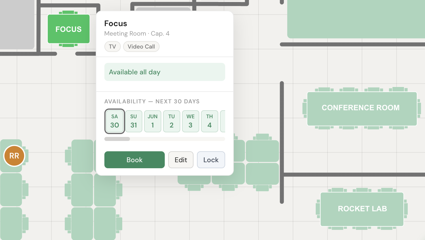Cutedesk floor plan